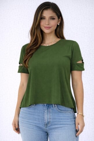 686 Blusa marea mullet Paris manga curta