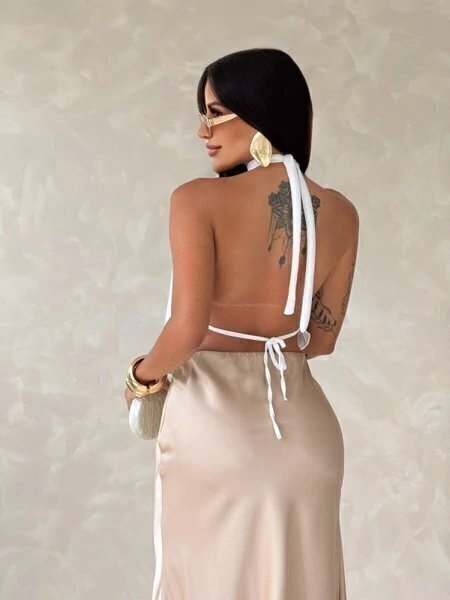 2094 Blusa Day costa nua plissada - Imagem 7