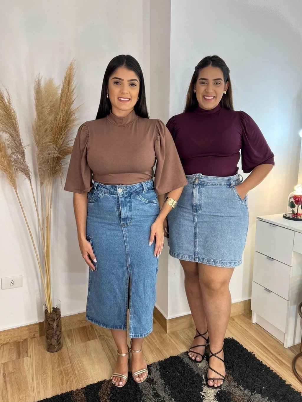 2767 Blusa Cropped Chely manga 3/4 - Imagem 3