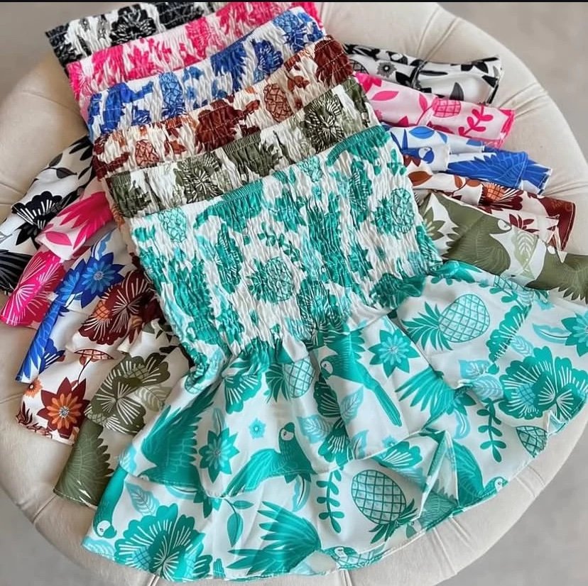 2952 Blusa Bata peplum tomara que caia dois babados lastex - Imagem 2