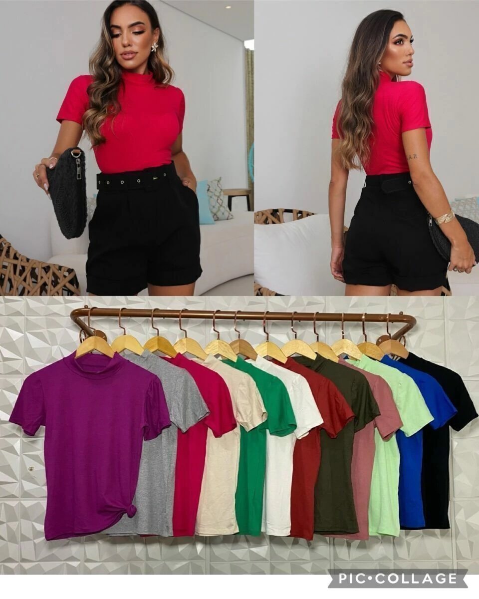 2103 Blusa t-shirt baby look básica - Imagem 10