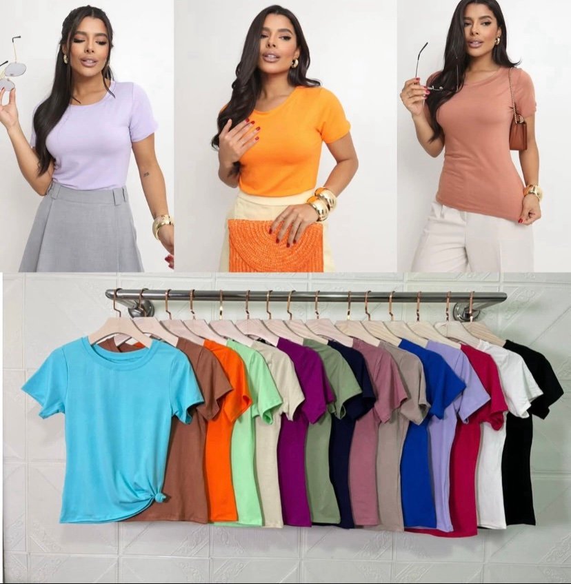 2103 Blusa t-shirt baby look básica - Imagem 8