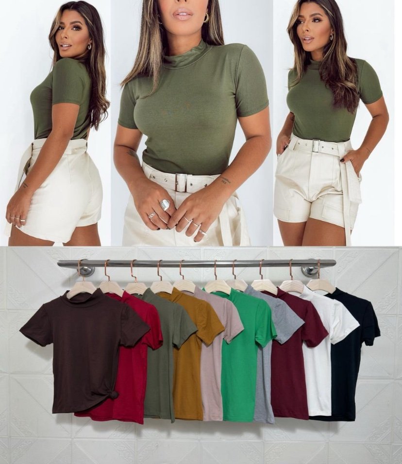 2103 Blusa t-shirt baby look básica - Imagem 11