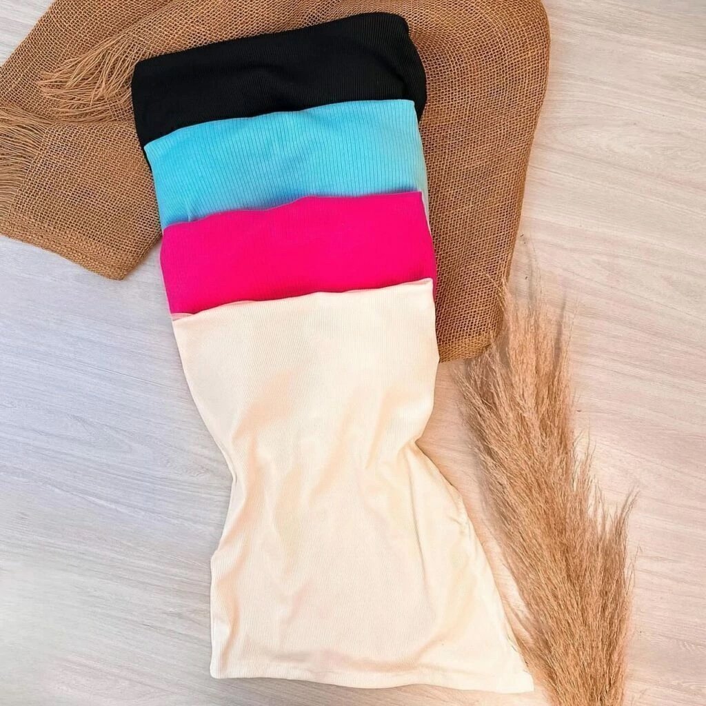 1848 Blusa assimétrica tomara que caia - Imagem 16