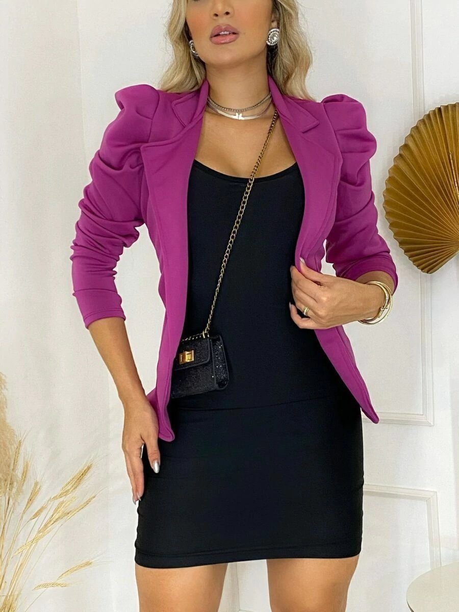 1661 Blazer manga longa tradicional bufante princesa - Imagem 15