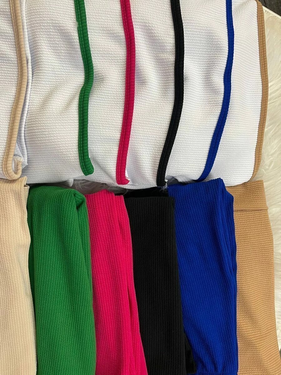 2001 Conjunto cropped tomara que caia e saia midi fenda - Imagem 22
