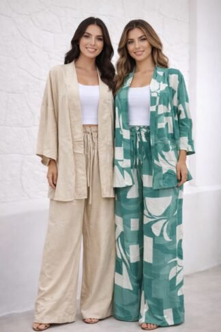 2829 Conjunto Angel max kimono e calça pantalona