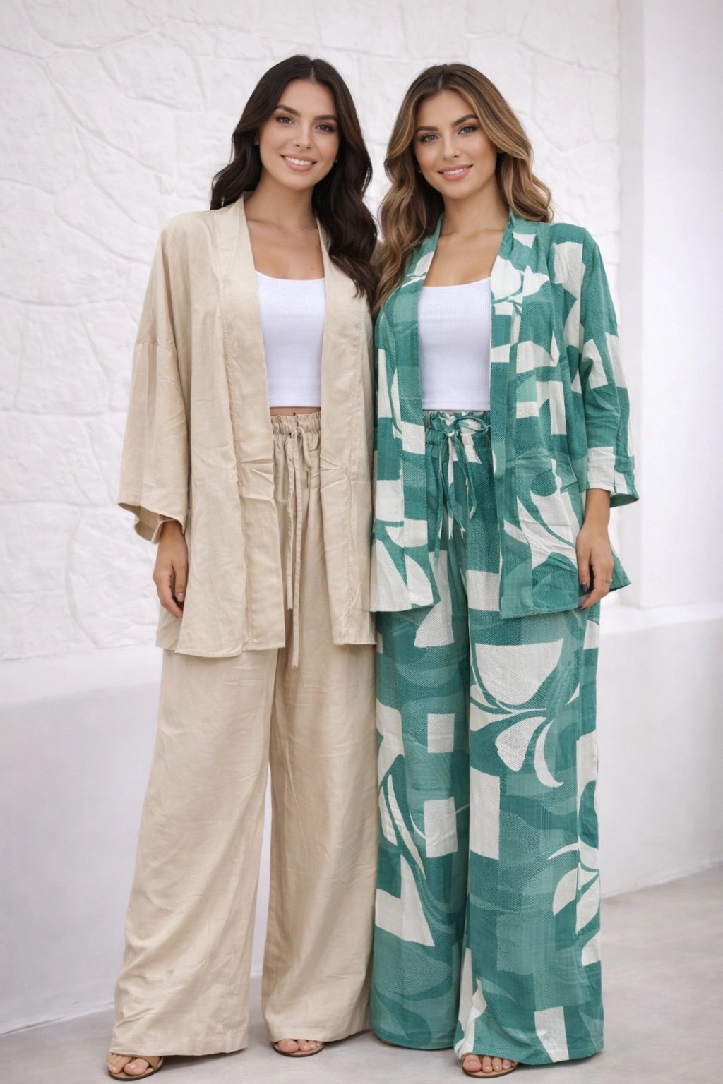2829 Conjunto Angel max kimono e calça pantalona