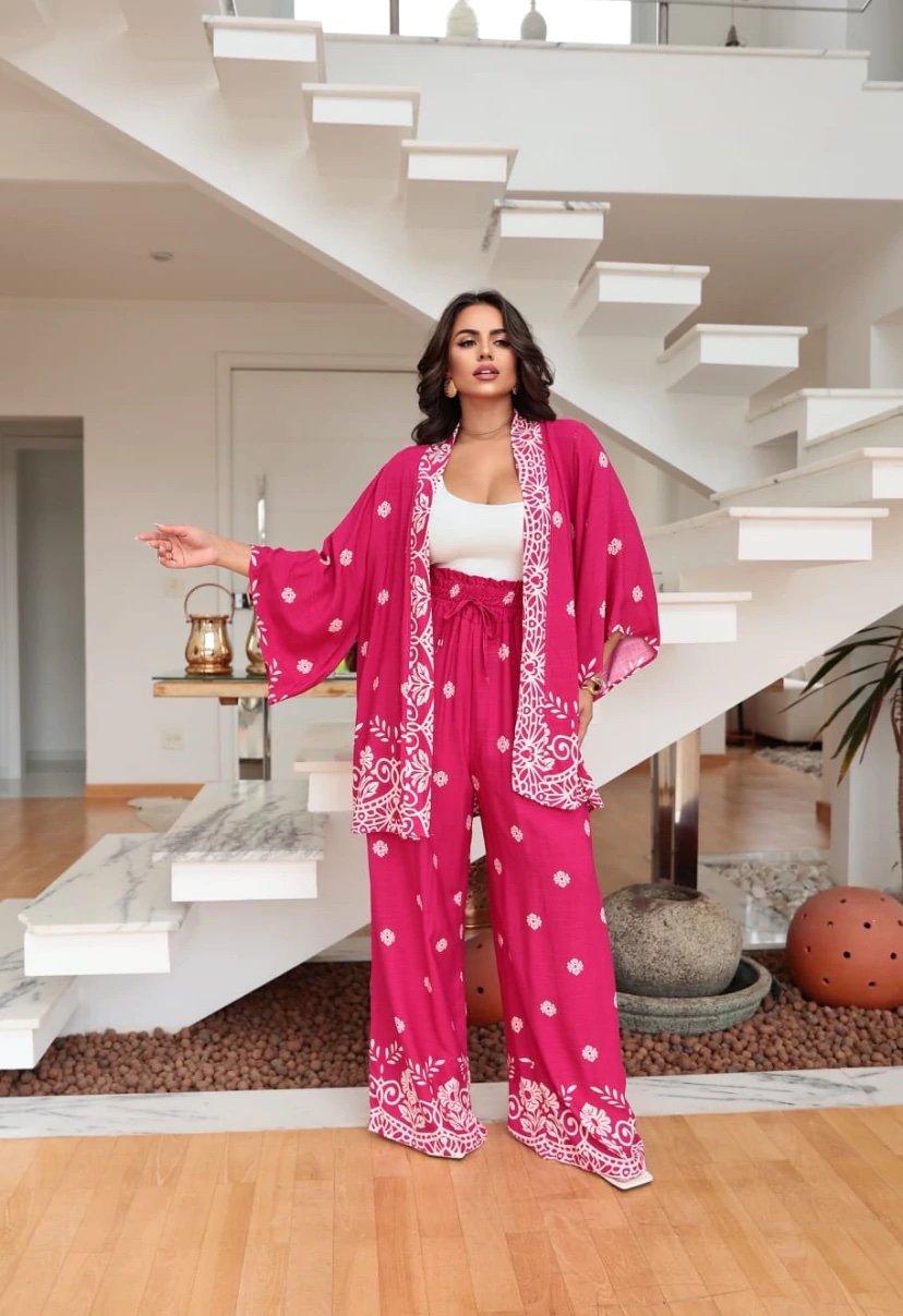 2829 Conjunto Angel max kimono e calça pantalona - Imagem 2
