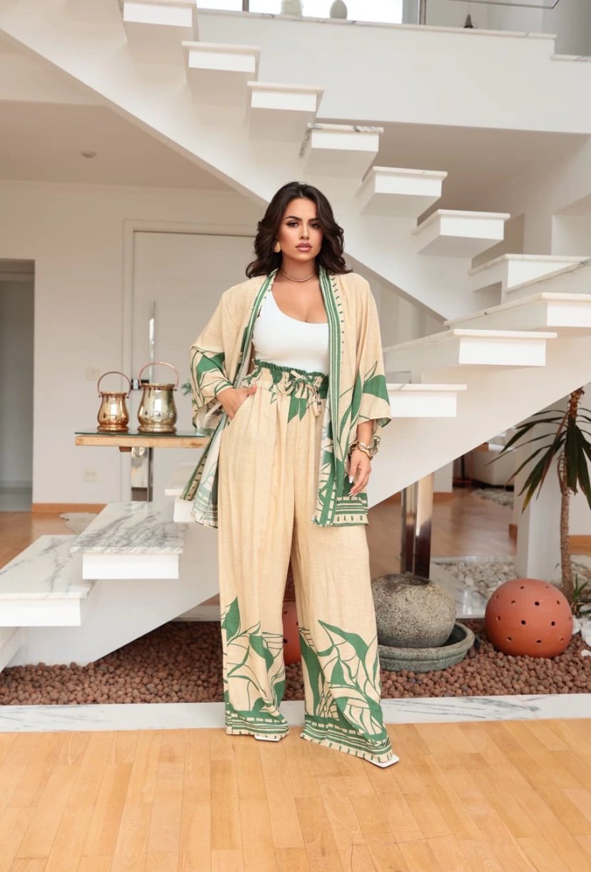 2829 Conjunto Angel max kimono e calça pantalona - Imagem 3