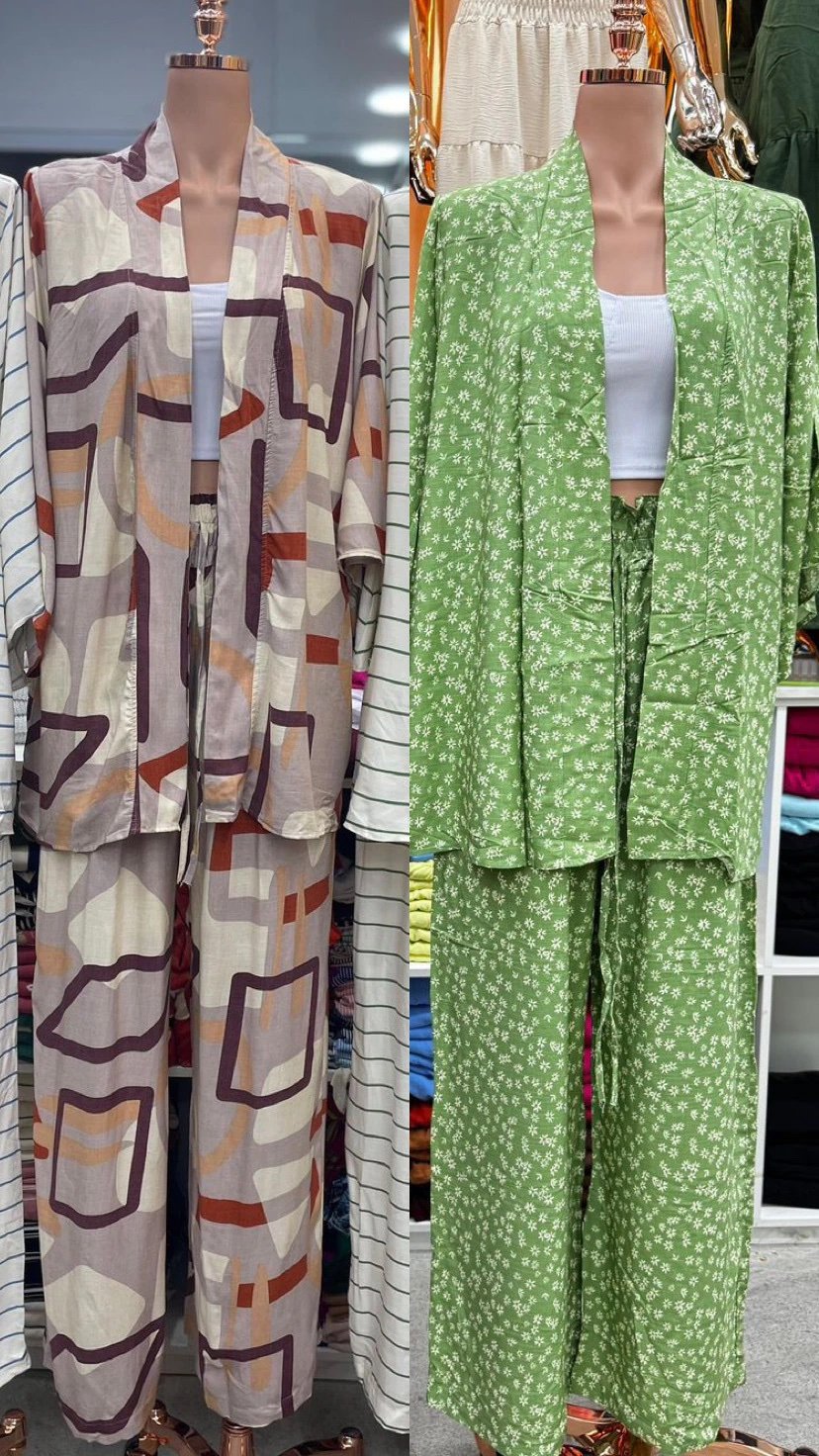 2829 Conjunto Angel max kimono e calça pantalona - Imagem 8