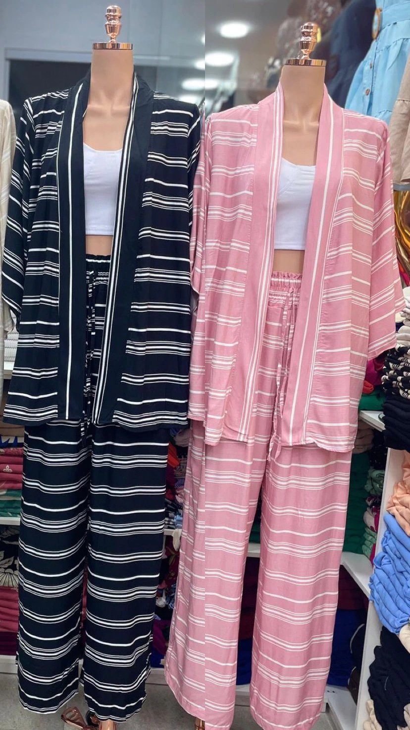 2829 Conjunto Angel max kimono e calça pantalona - Imagem 9