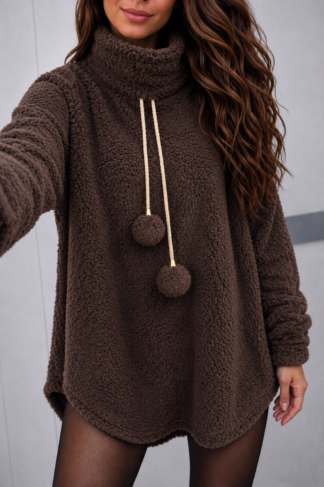 2485 Casaco poncho teddy