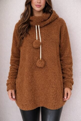 2485 Casaco poncho teddy