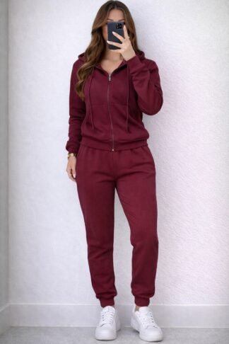 2228 Conjunto Ed blusa ziper capuz e calça jogger moletom