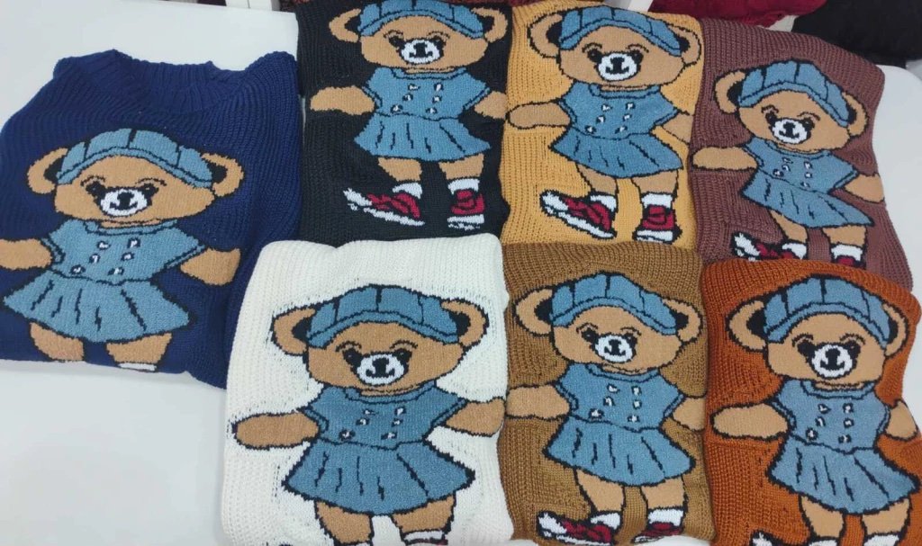 2249 Blusa Ale manga longa urso teddy tricô - Imagem 6