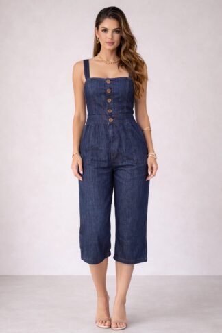 2221 Macacão Kelly regata pantacourt jeans
