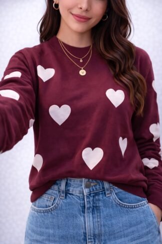 2506 Blusa moletom coração
