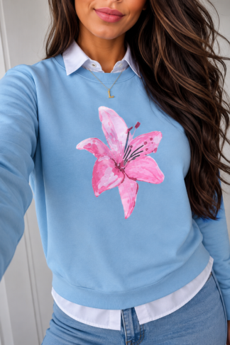 2413 Blusa Guida flor moletom