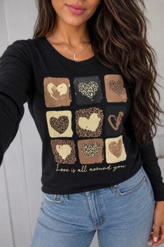 2345 Blusa Vidal manga longa estampada