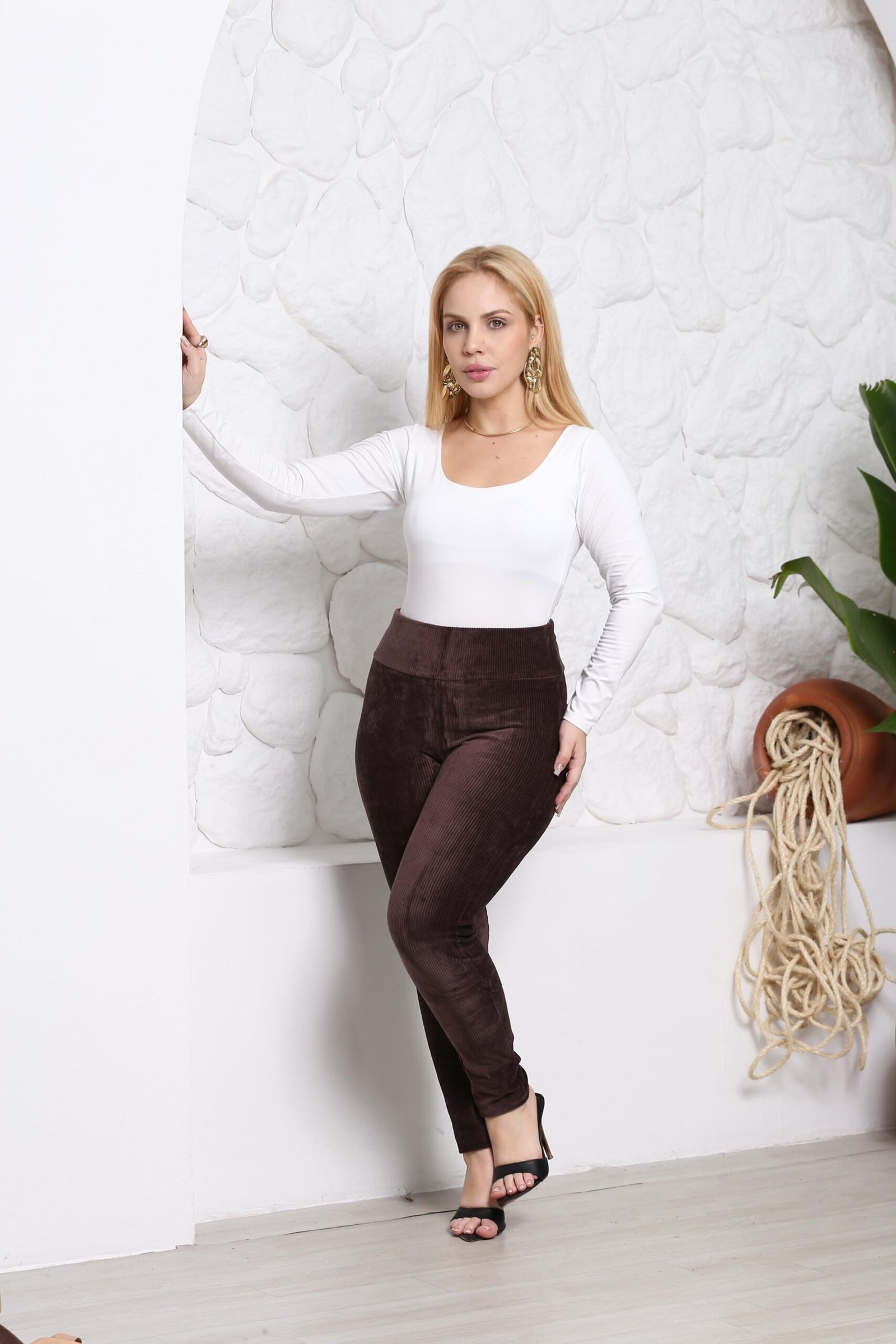 2492 Calça liam legging veludo com bolso - Imagem 3
