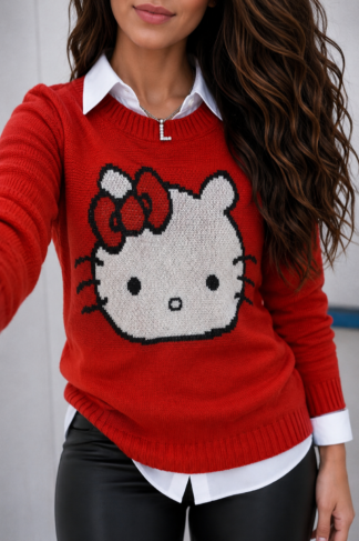 2444 Blusa Anna tricô Hello Kitty