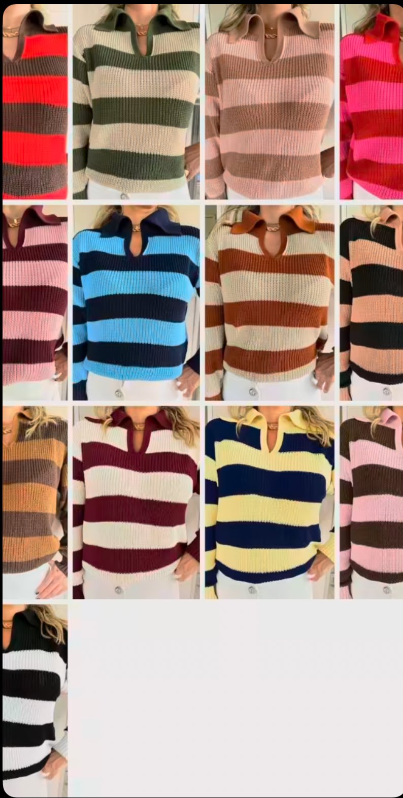 2408 Blusa Ale polo Zara bicolor listrada modal - Imagem 2