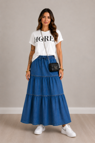 2124 Saia gata 3marias longa jeans