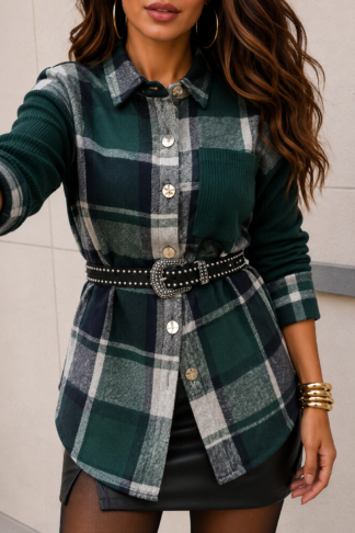 2538 Max Camisa Zori oversized xadrez
