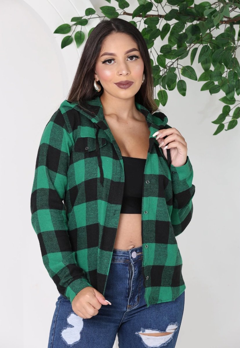 2306 Camisa beli capuz xadrez flanelada - Imagem 15
