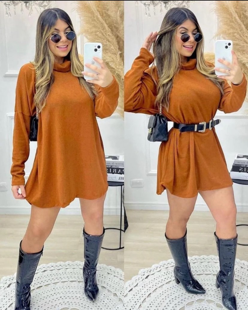 2335 Mini Vest poncho gola alta lanzinha - Imagem 2