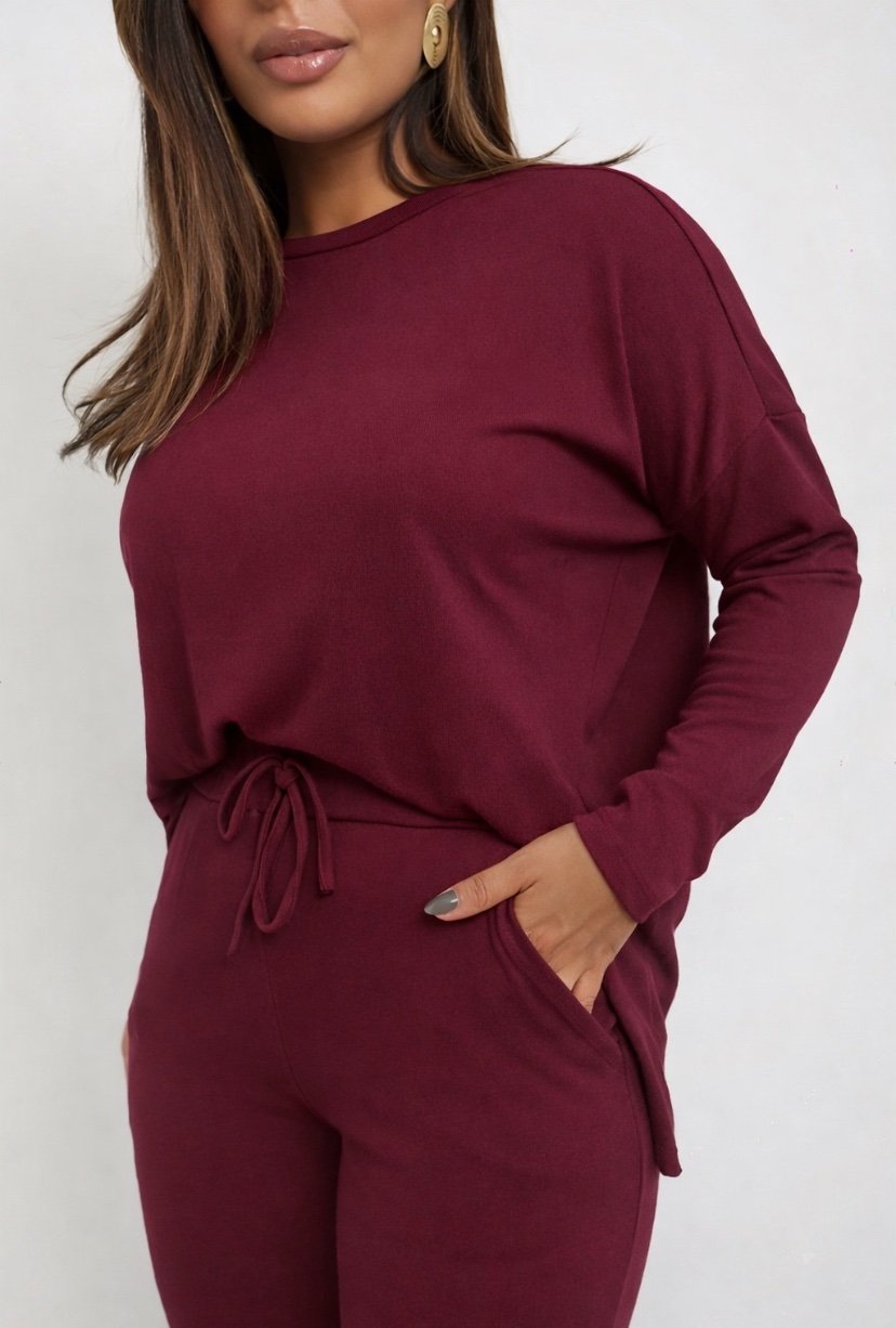 2427 Conjunto Jaz blusa manga longa mullet e calça estilo jogger lanzinha - Imagem 2