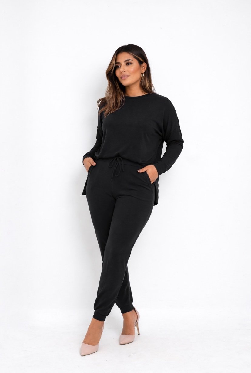 2427 Conjunto Jaz blusa manga longa mullet e calça estilo jogger lanzinha - Imagem 6