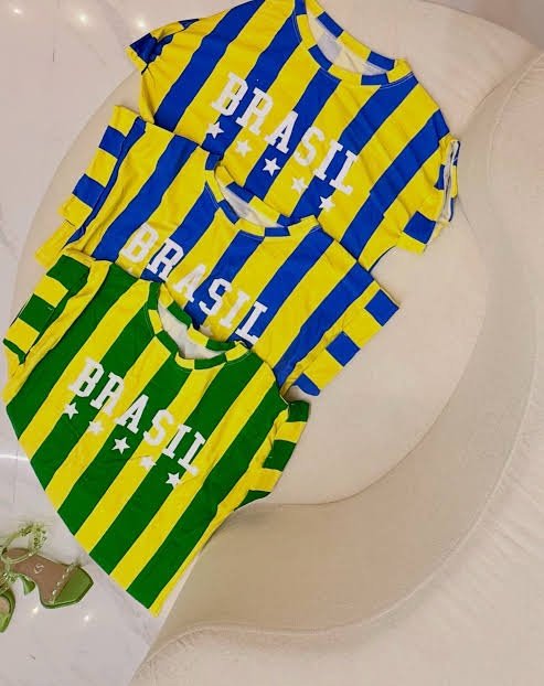 2463 Blusa t-shirt manga dobrada japonesa listrada Brasil core - Imagem 2