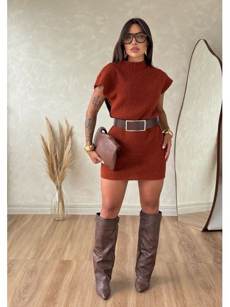 2472 Vestido Anna curto manguinha mousse - Imagem 6