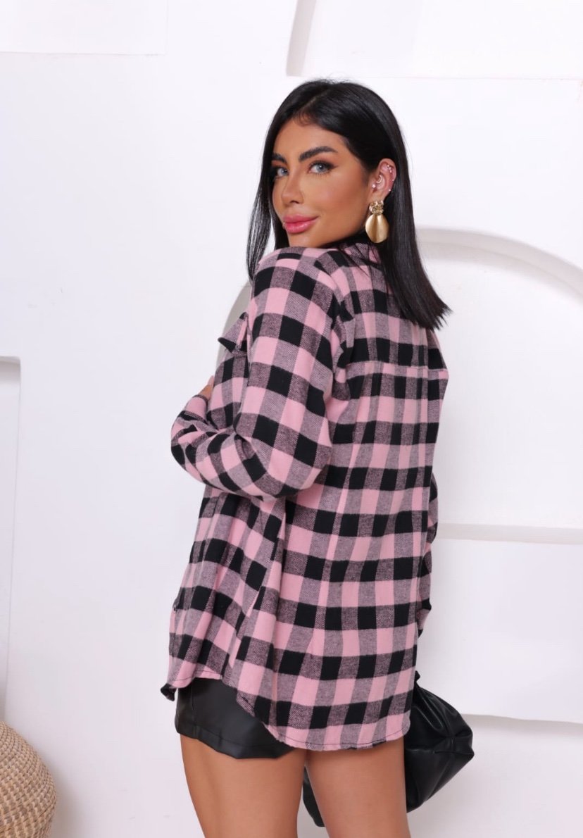 2306 Camisa beli capuz xadrez flanelada - Imagem 10
