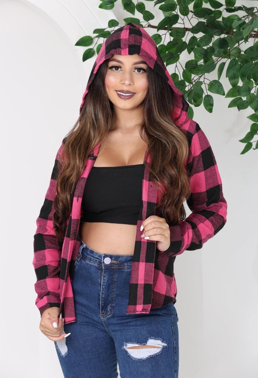 2306 Camisa beli capuz xadrez flanelada - Imagem 13