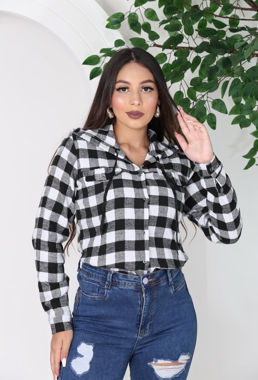 2306 Camisa beli capuz xadrez flanelada - Imagem 14