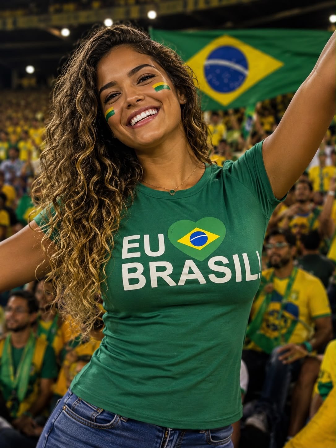 2223 Blusa t-shirt Eu amo Brasil - Imagem 3