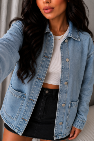 2581 Jaqueta Camisa Alex oversized bolso jeans