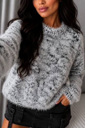 2594 Blusa tricô pelinhos