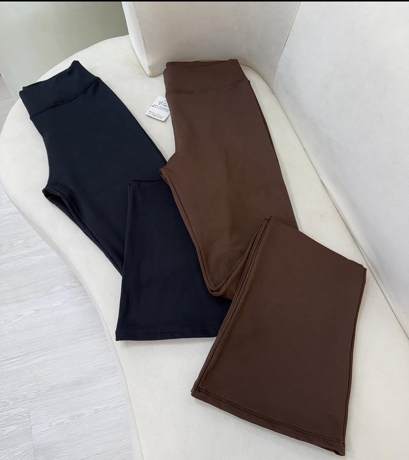 2509 Calça bailarina flarê flanelada - Imagem 4