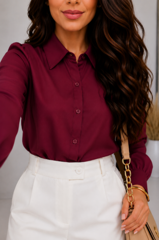 2899 Camisa Camila social botão manga longa