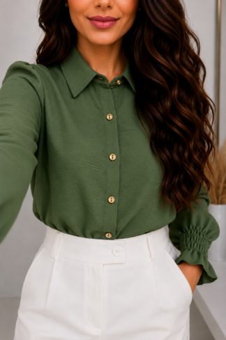 2907 Camisa May social pulso lastex