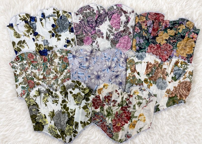 2653 Cropped corselet Tay floral - Imagem 2