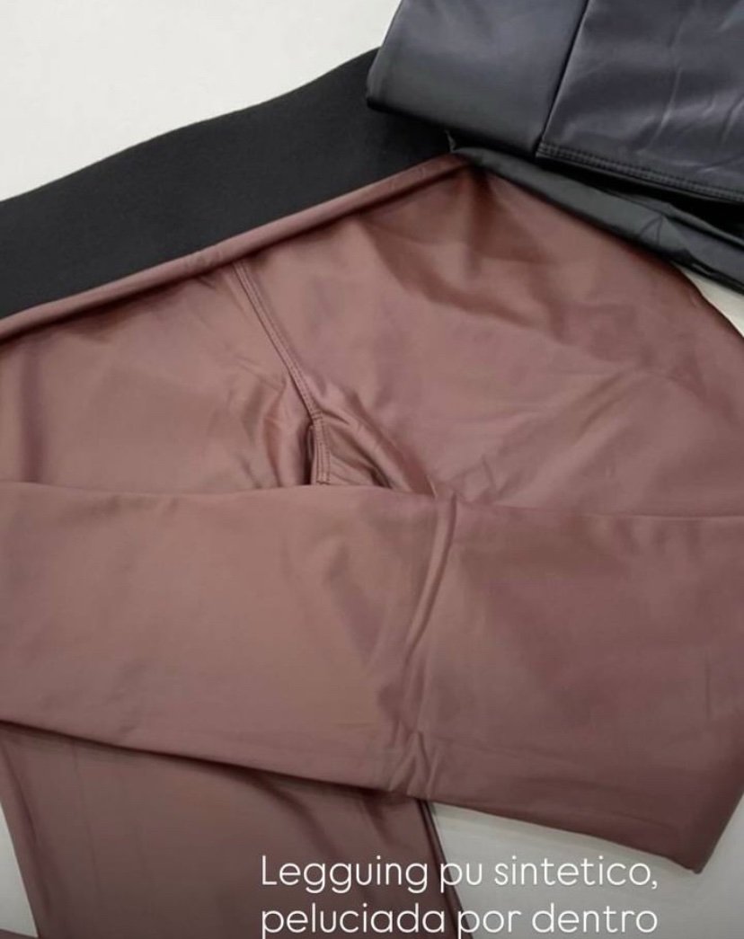2662 Calça legging couro pu peluciada importada - disponível pacote com 12 - Imagem 2