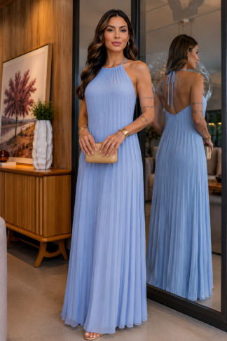2450 Vestido Oj longo costa nua frente única