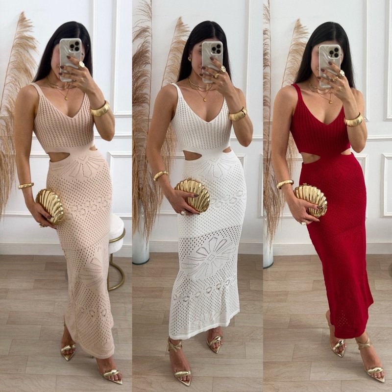2050 Vestido Anna longo alça regata floral modal - Imagem 3