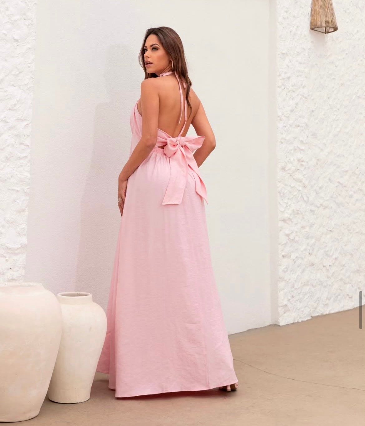 2066 Vestido Joe longo frente única fenda alfaiataria - Imagem 7
