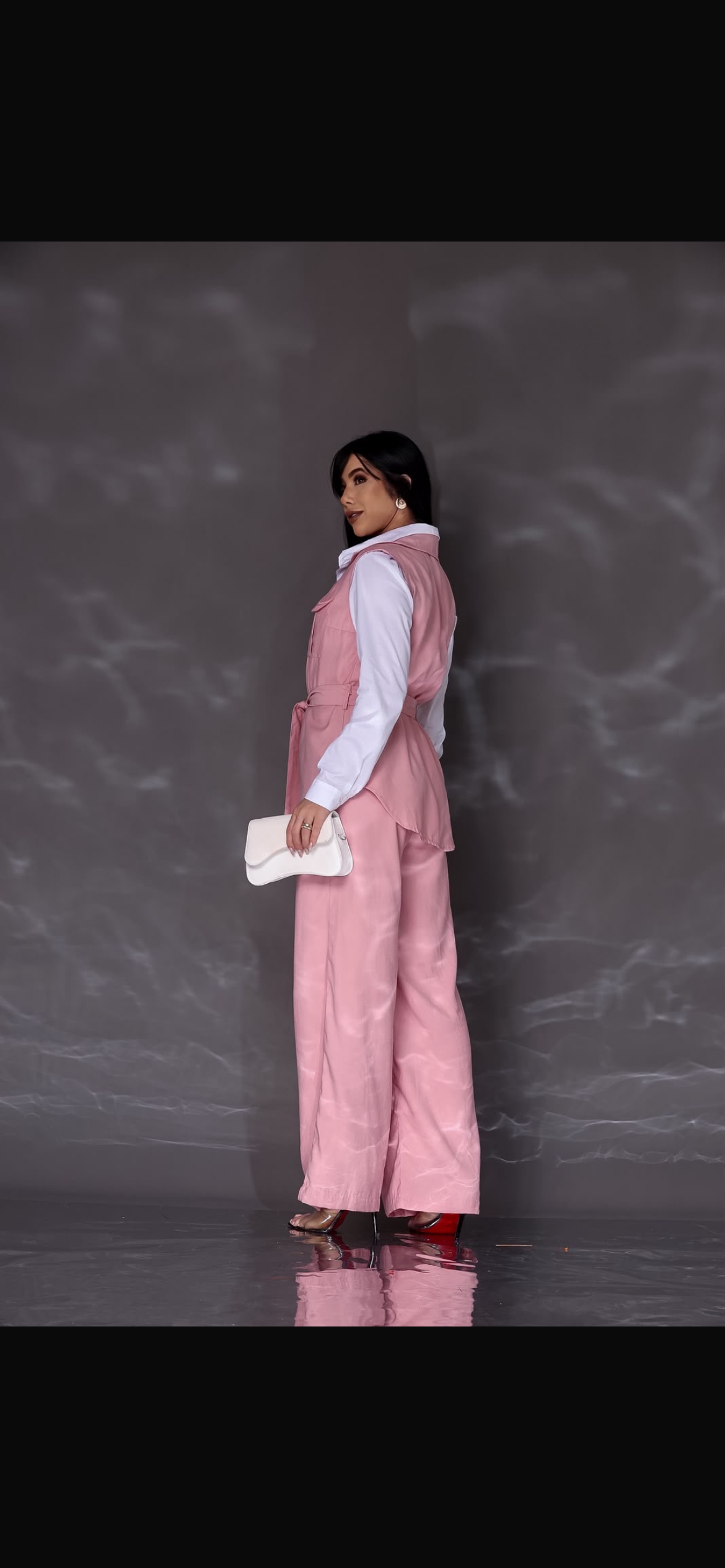 2861 Conjunto Eveli max colete e calça pantalona alfaiataria - Imagem 3